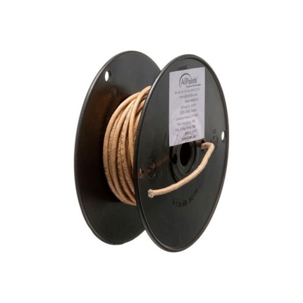 Allpoints 38-1297 High Temperature Wire, No 14 Gauge, Stranded MG, Tan, 50' Roll